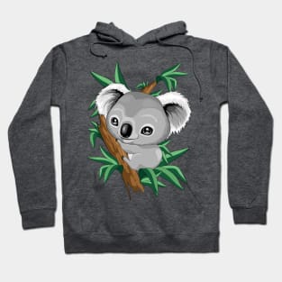 Koala Baby on Eucalypt Branch Hoodie